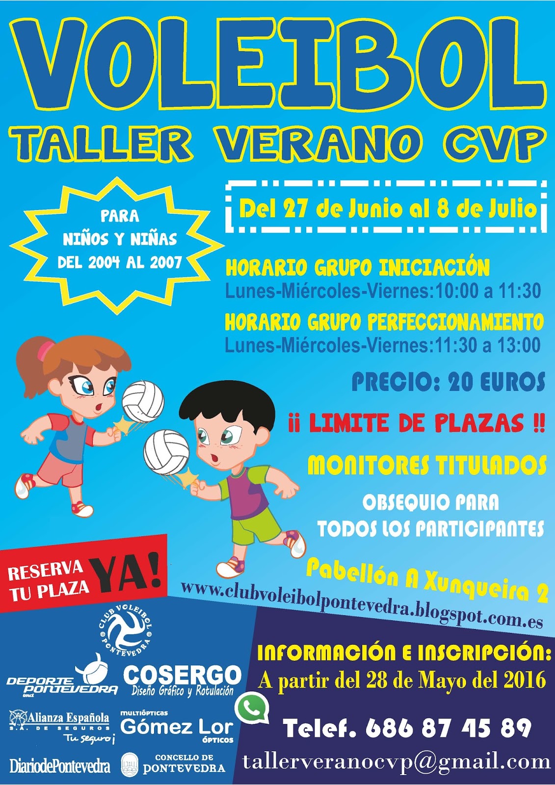 Taller de verano Club Voleibol Pontevedra 2016